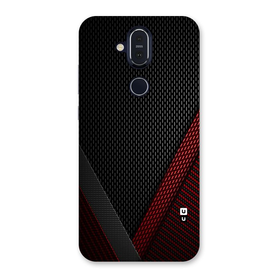 Classy Black Red Design Back Case for Nokia 8.1