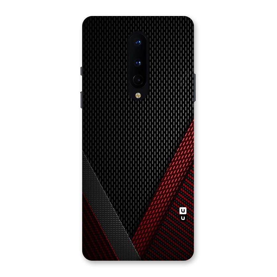Classy Black Red Design Back Case for OnePlus 8