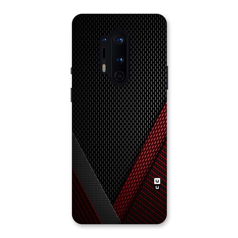 Classy Black Red Design Back Case for OnePlus 8 Pro