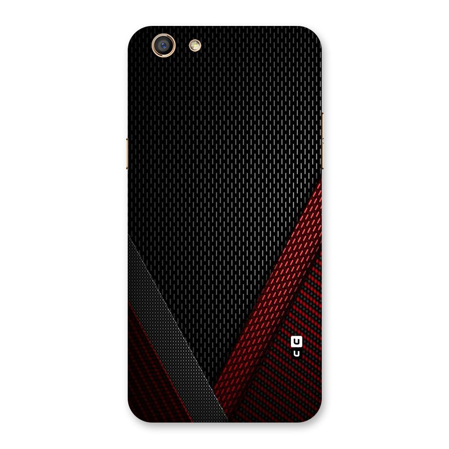 Classy Black Red Design Back Case for Oppo F3