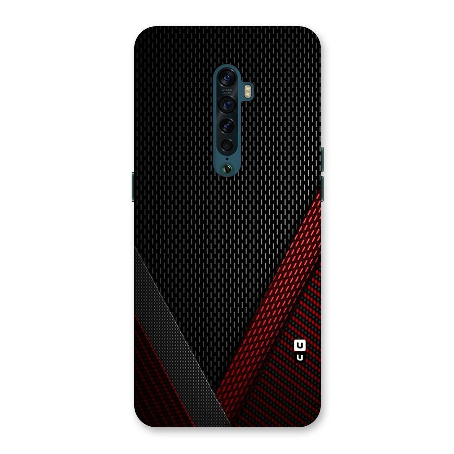 Classy Black Red Design Back Case for Oppo Reno2