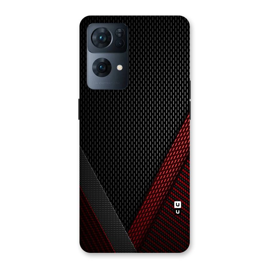 Classy Black Red Design Back Case for Oppo Reno7 Pro 5G