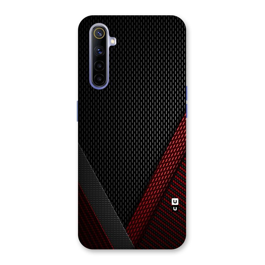 Classy Black Red Design Back Case for Realme 6