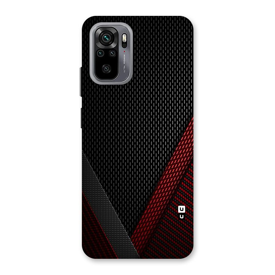 Classy Black Red Design Back Case for Redmi Note 10