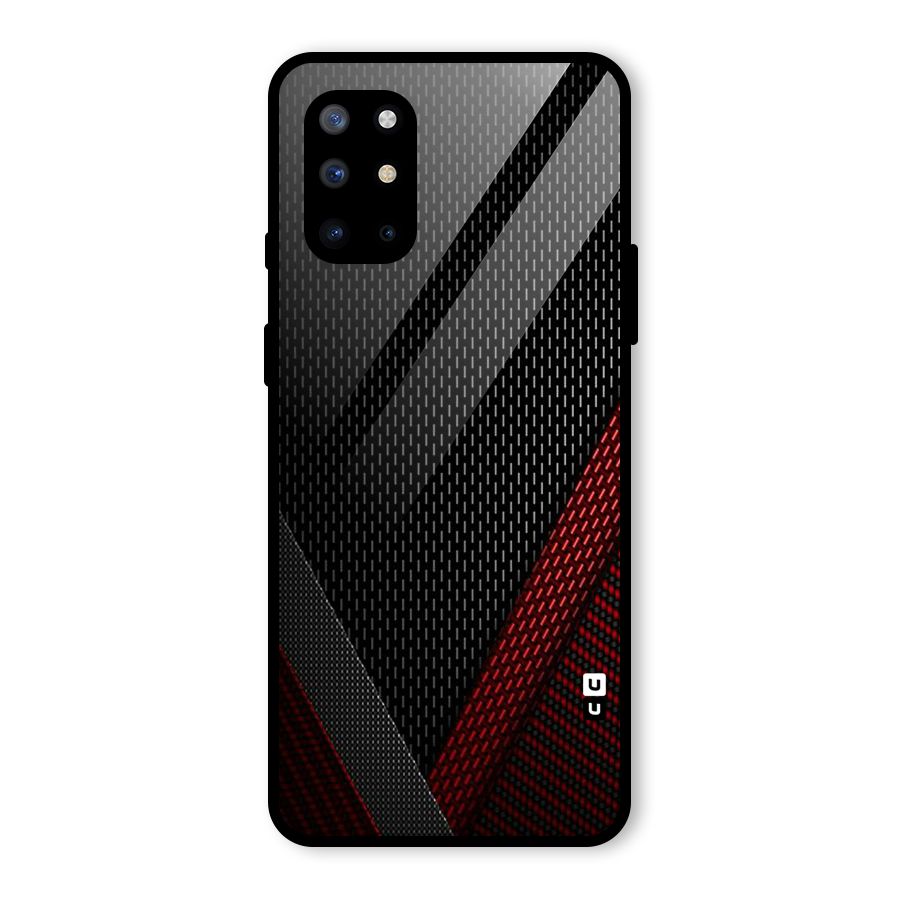 Classy Black Red Design Glass Back Case for OnePlus 8T