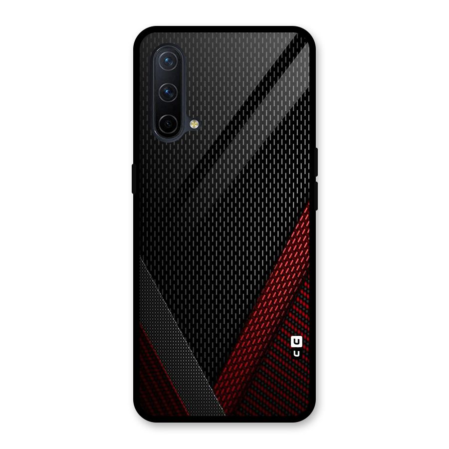 Classy Black Red Design Glass Back Case for OnePlus Nord CE 5G
