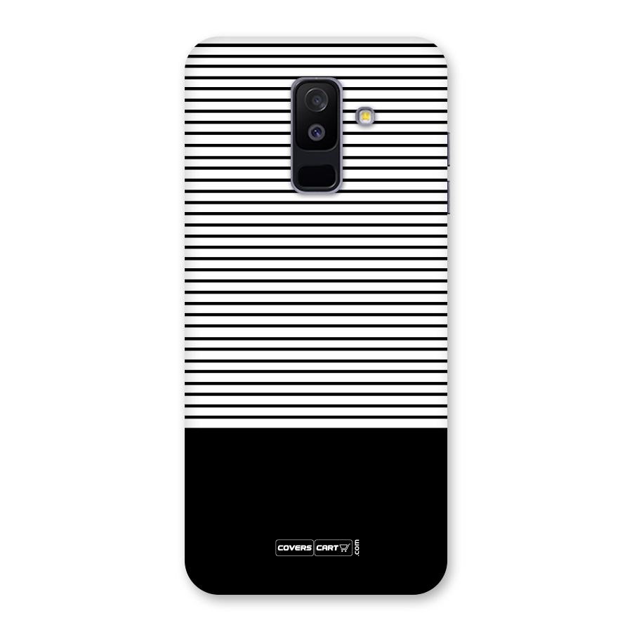 Classy Black Stripes Back Case for Galaxy A6 Plus