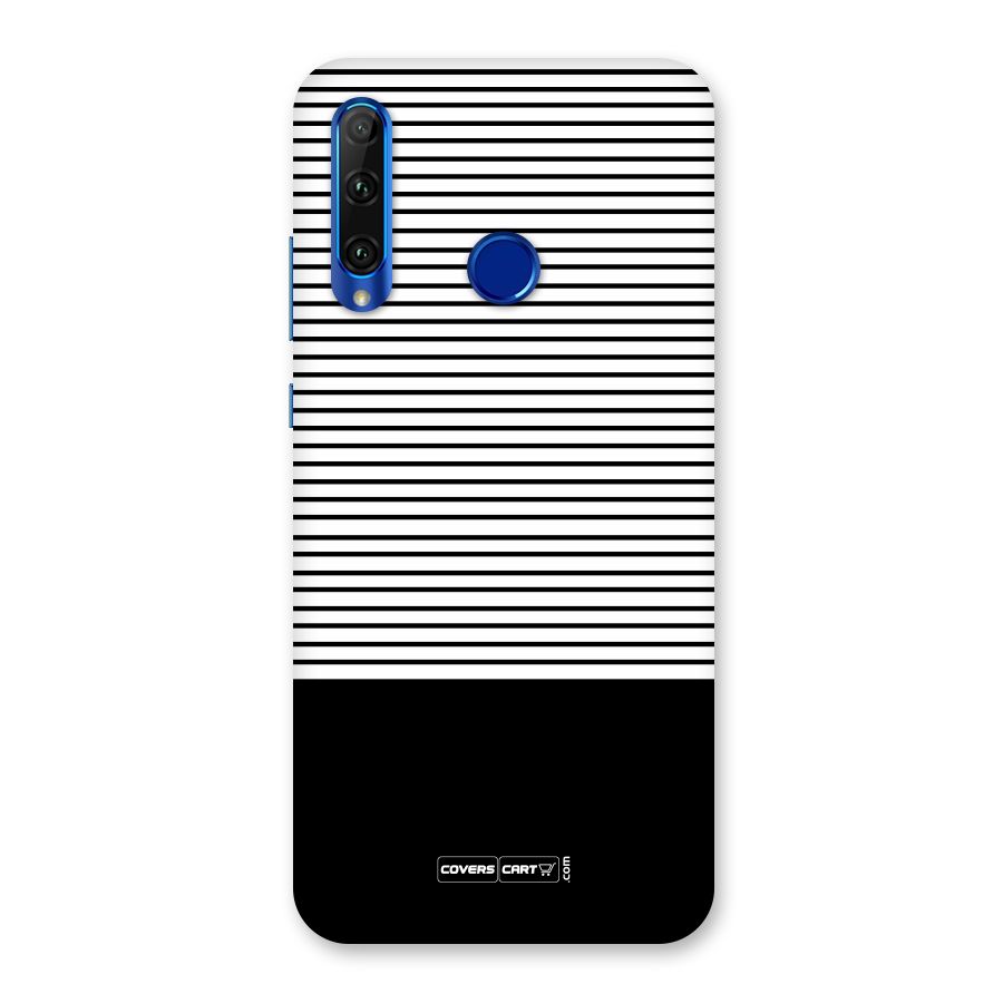 Classy Black Stripes Back Case for Honor 20i