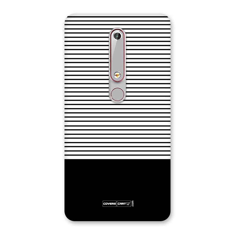Classy Black Stripes Back Case for Nokia 6.1