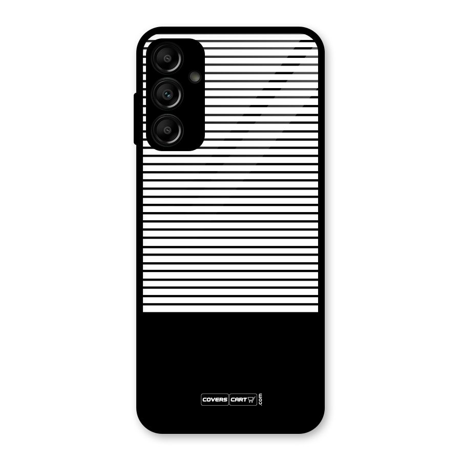 Classy Black Stripes Glass Back Case for Galaxy A14 5G
