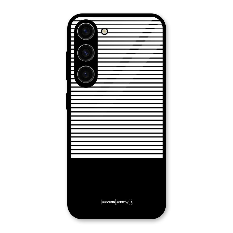 Classy Black Stripes Glass Back Case for Galaxy S23