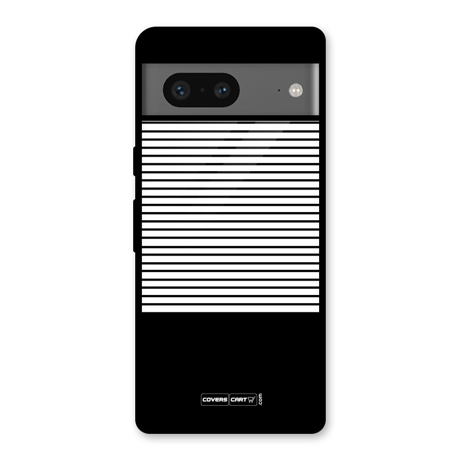 Classy Black Stripes Glass Back Case for Google Pixel 7
