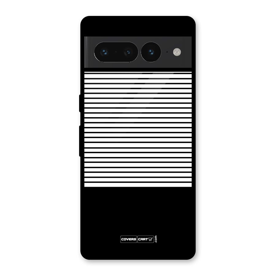 Classy Black Stripes Glass Back Case for Google Pixel 7 Pro