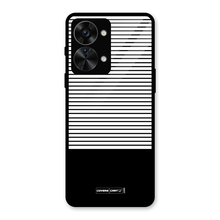 Classy Black Stripes Glass Back Case for OnePlus Nord 2T