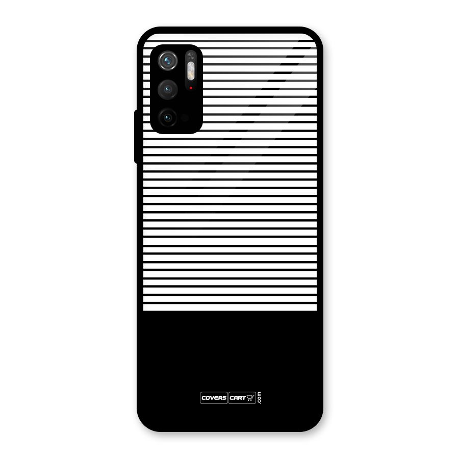 Classy Black Stripes Glass Back Case for Poco M3 Pro 5G