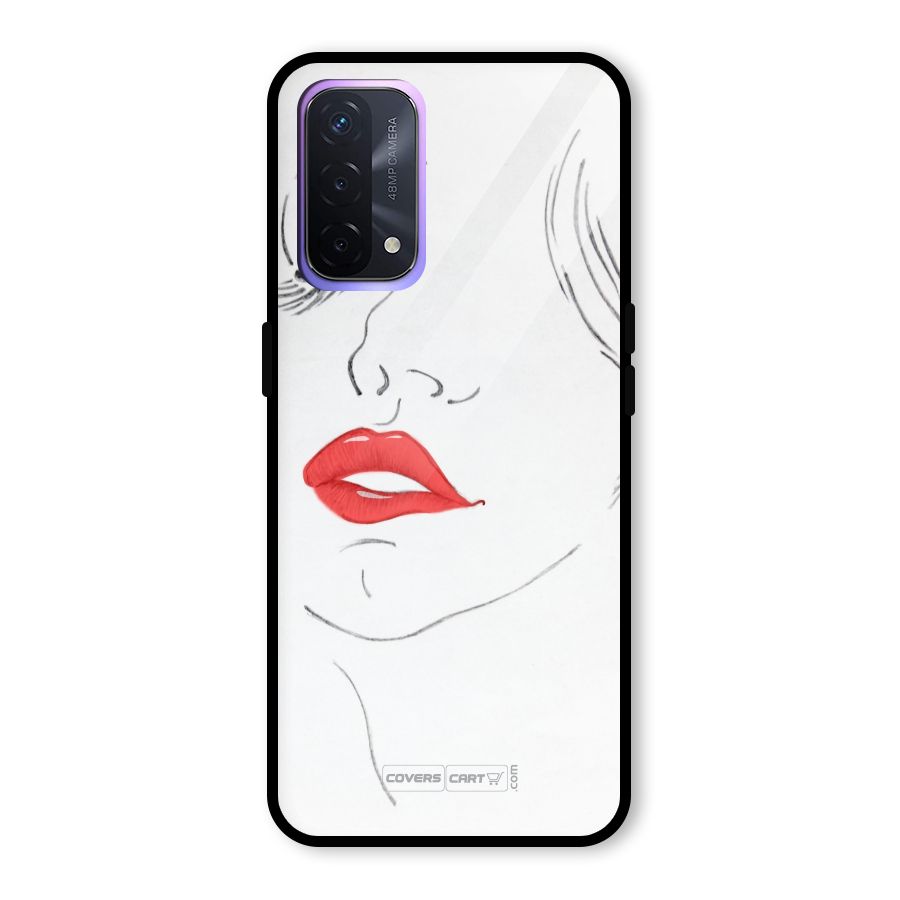 Classy Girl Glass Back Case for Oppo A74 5G