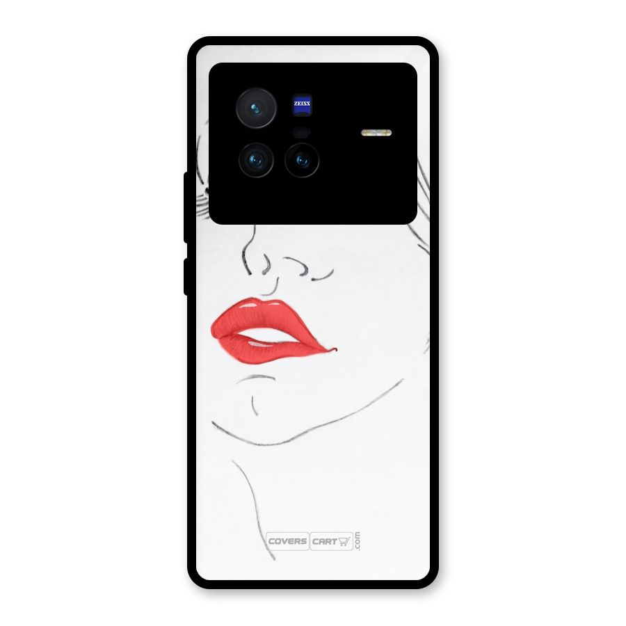 Classy Girl Glass Back Case for Vivo X80