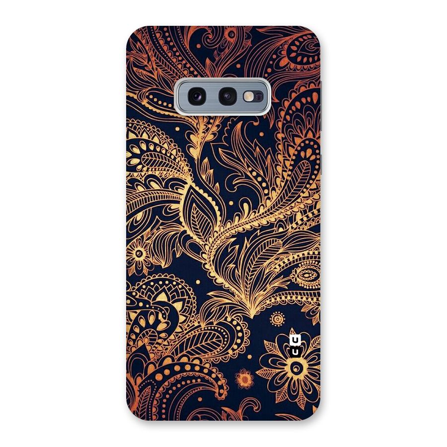 Classy Golden Leafy Design Back Case for Galaxy S10e