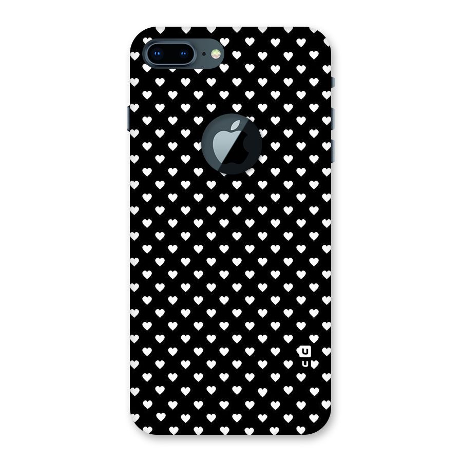 Classy Hearty Polka Back Case for iPhone 7 Plus Logo Cut