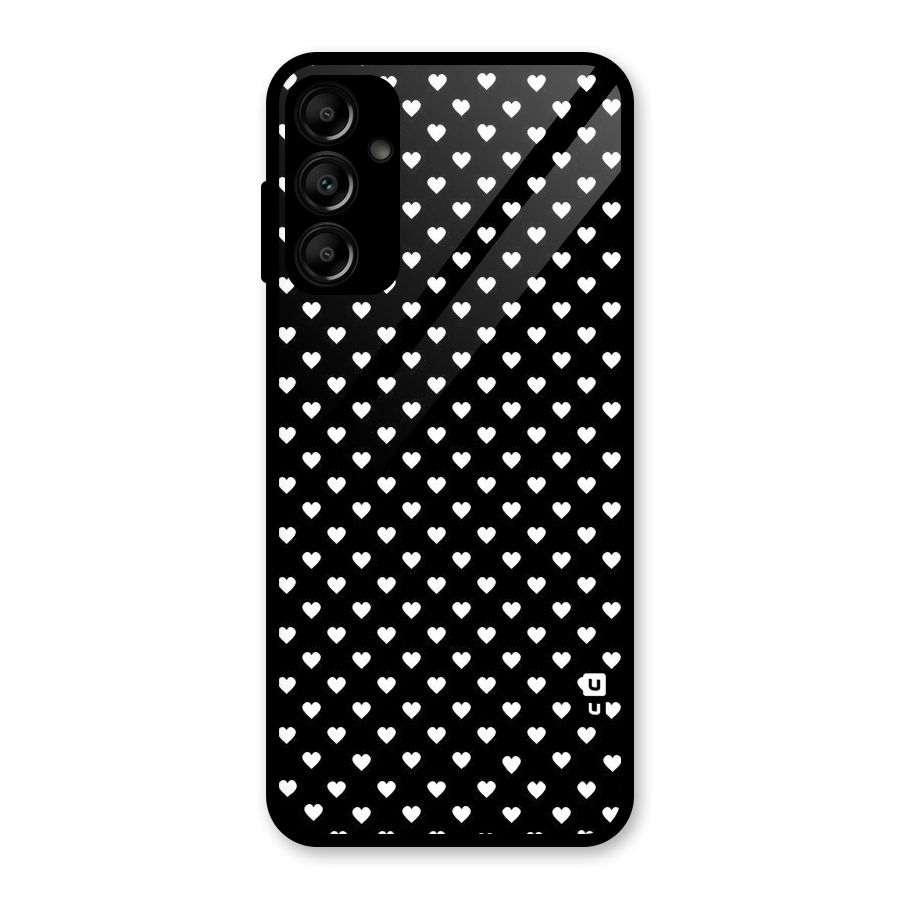 Classy Hearty Polka Glass Back Case for Galaxy A14 5G