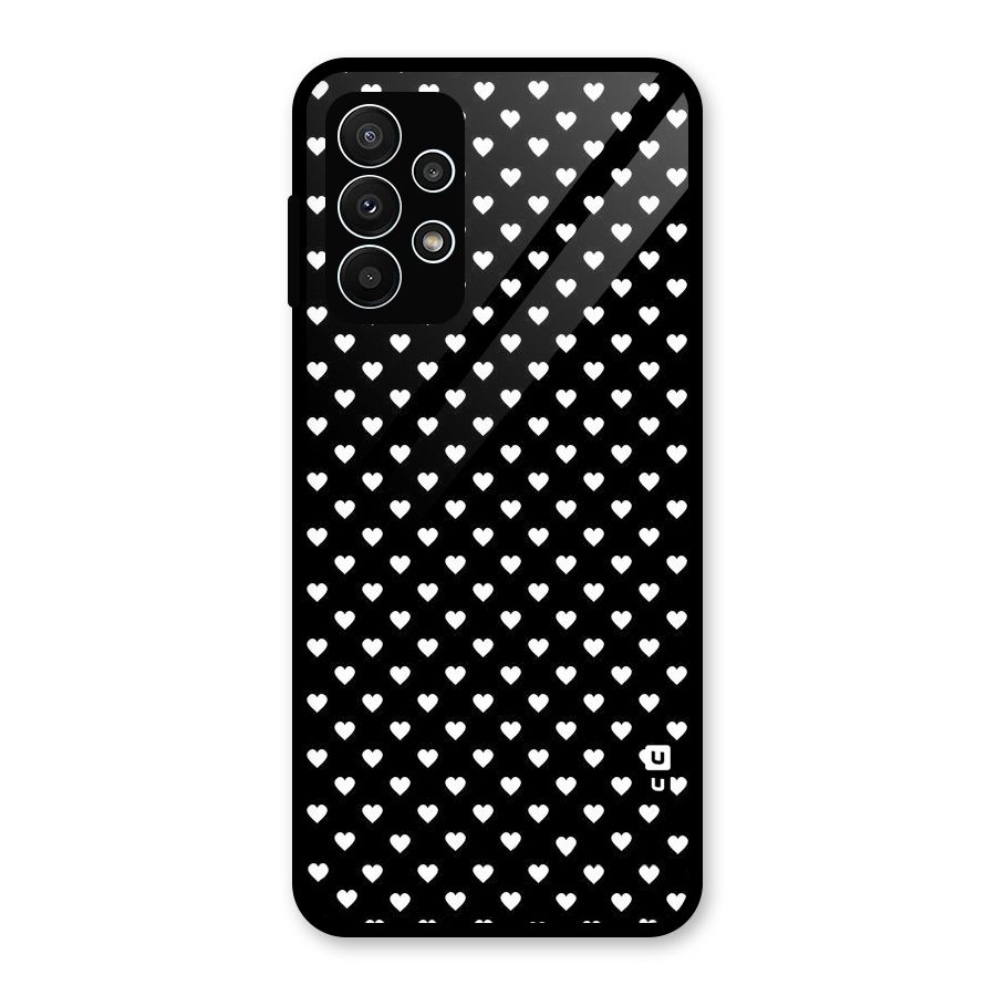 Classy Hearty Polka Glass Back Case for Galaxy A23