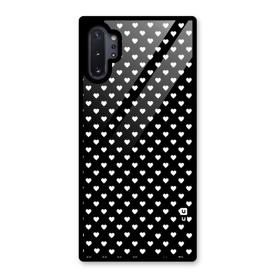 Classy Hearty Polka Glass Back Case for Galaxy Note 10 Plus