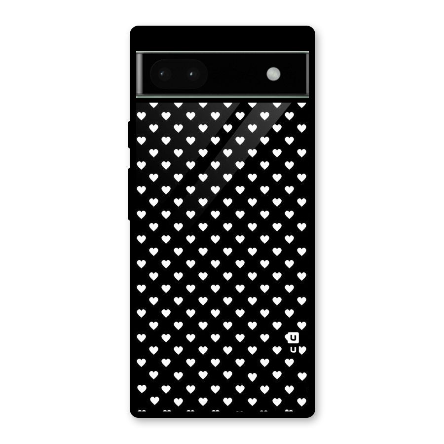 Classy Hearty Polka Glass Back Case for Google Pixel 6a