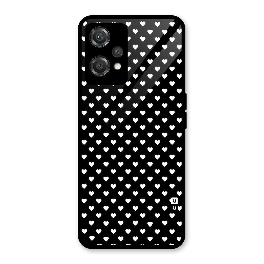 Classy Hearty Polka Glass Back Case for OnePlus Nord CE 2 Lite 5G