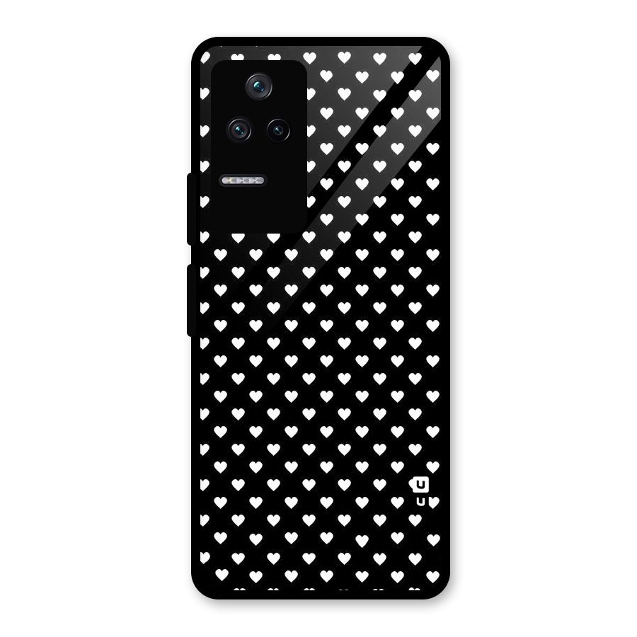 Classy Hearty Polka Glass Back Case for Poco F4 5G