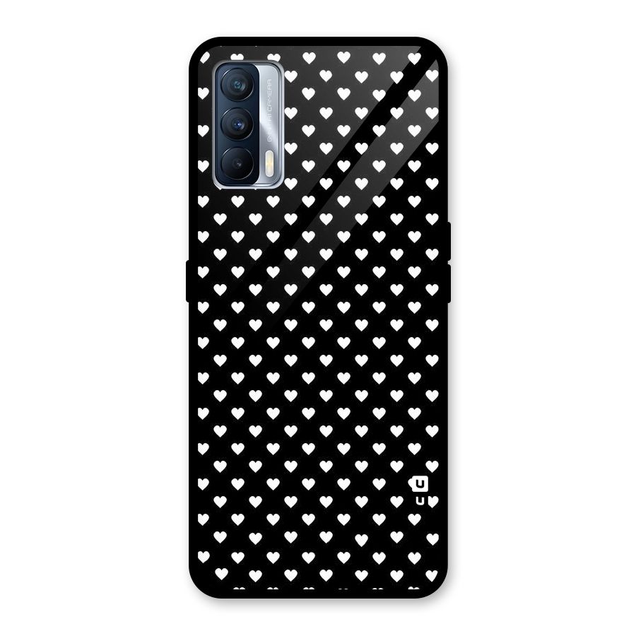 Classy Hearty Polka Glass Back Case for Realme X7