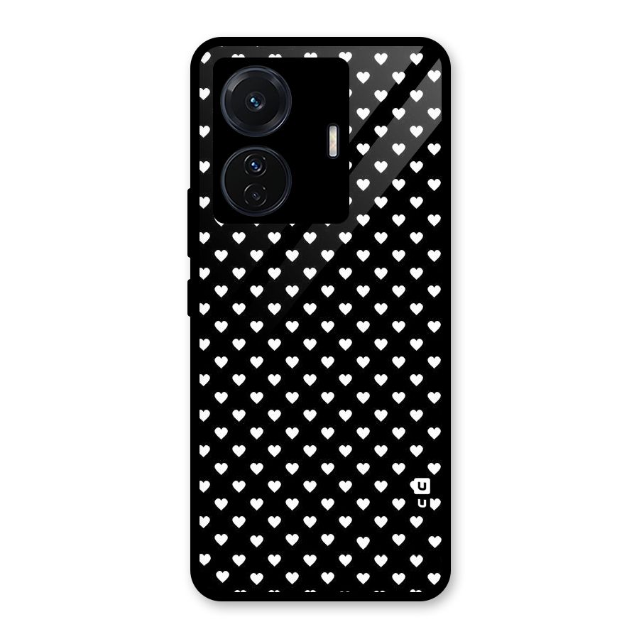 Classy Hearty Polka Glass Back Case for Vivo T1 Pro