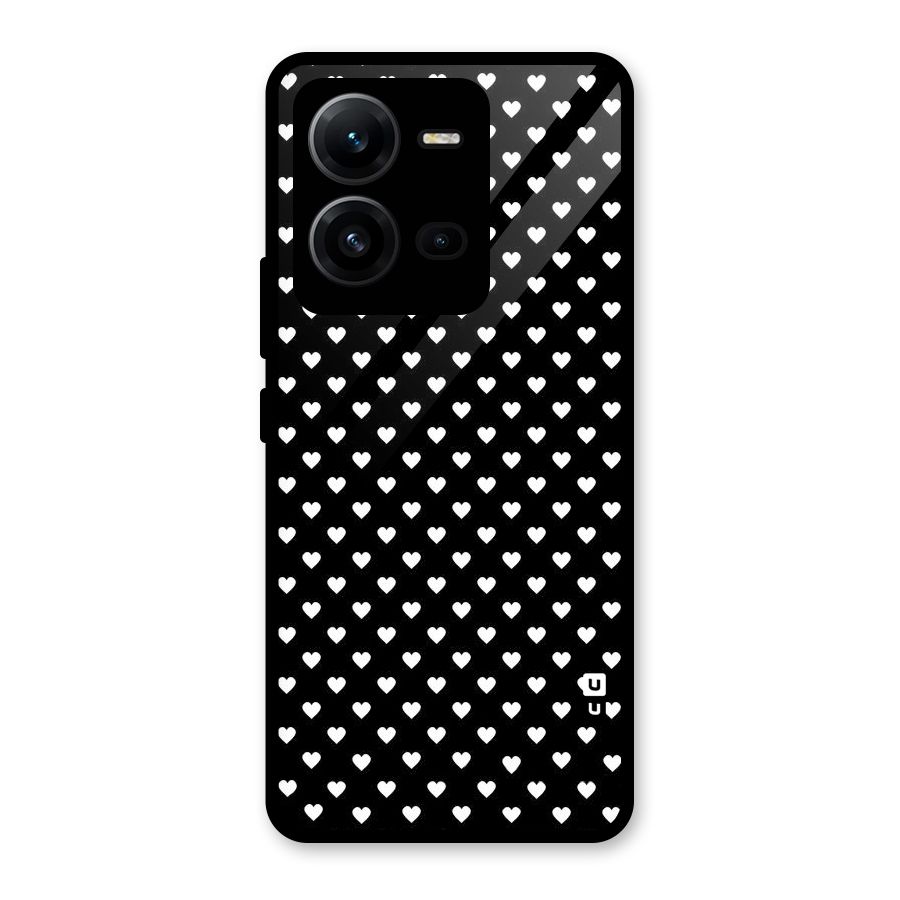 Classy Hearty Polka Glass Back Case for Vivo V25