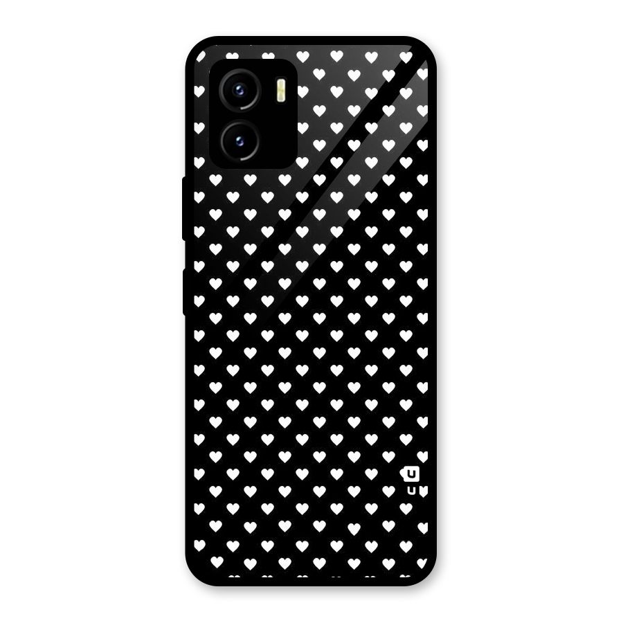 Classy Hearty Polka Glass Back Case for Vivo Y15s