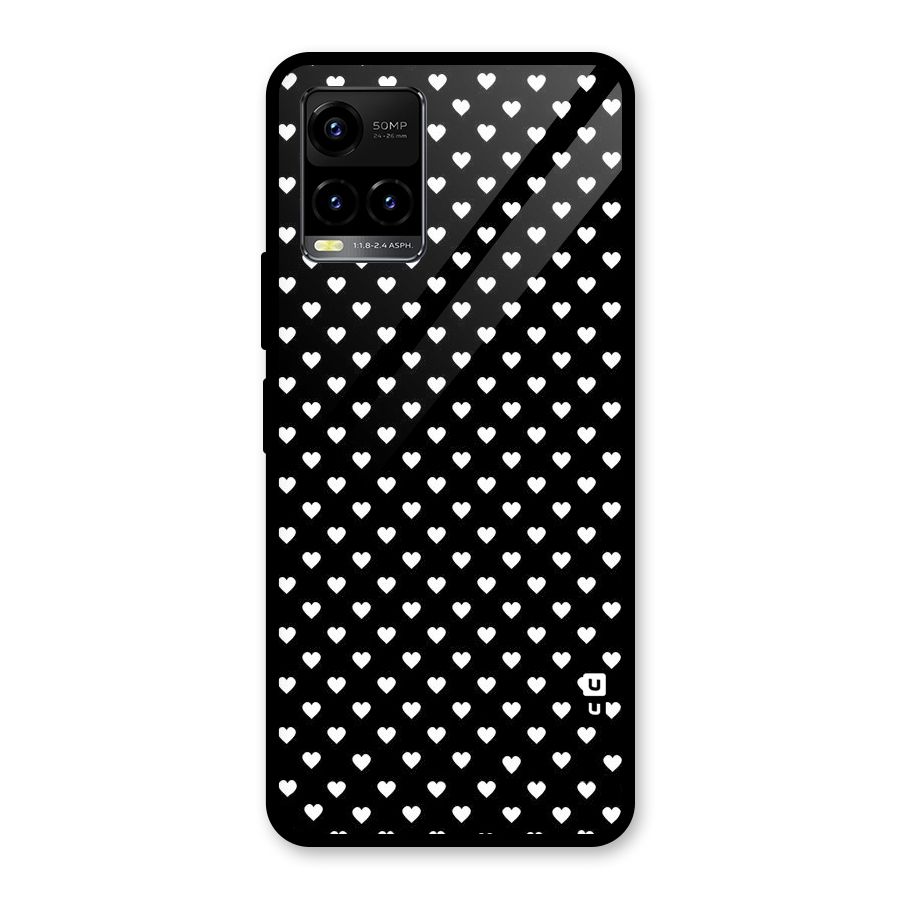 Classy Hearty Polka Glass Back Case for Vivo Y21T
