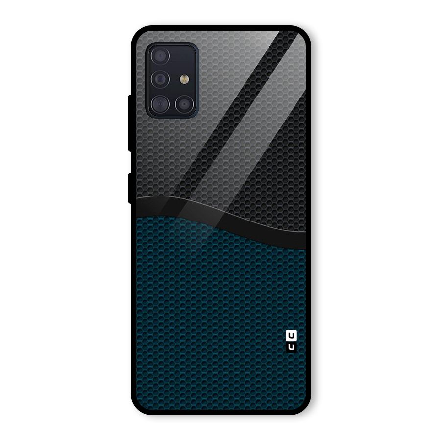 Classy Rugged Bicolor Glass Back Case for Galaxy A51