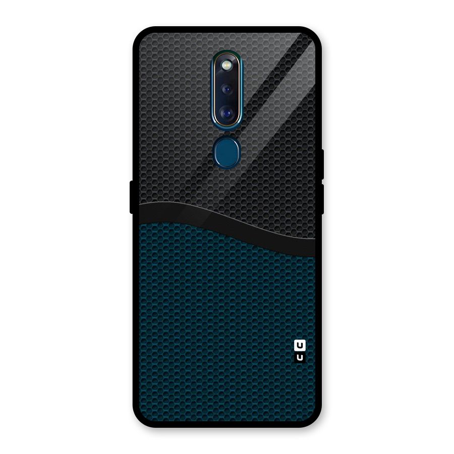 Classy Rugged Bicolor Glass Back Case for Oppo F11 Pro
