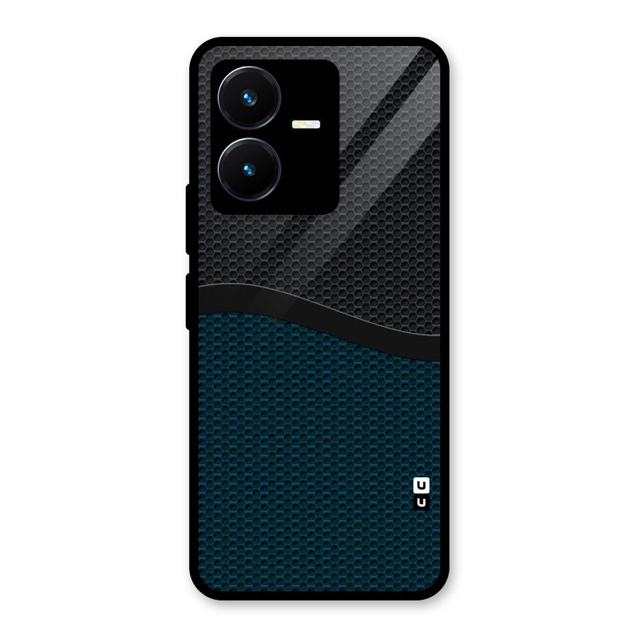 Classy Rugged Bicolor Glass Back Case for Vivo Y22