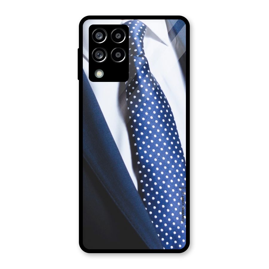 Classy Tie Glass Back Case for Galaxy M53 5G
