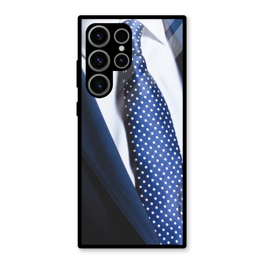 Classy Tie Glass Back Case for Galaxy S23 Ultra