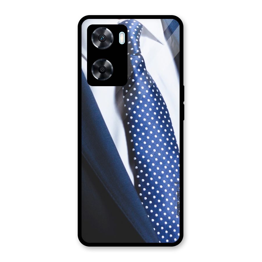 Classy Tie Glass Back Case for Oppo A77
