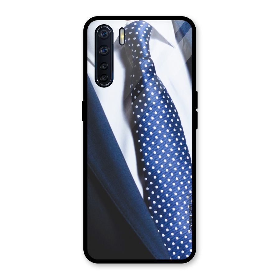 Classy Tie Glass Back Case for Oppo F15