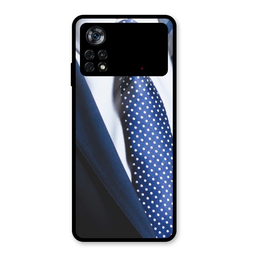 Classy Tie Glass Back Case for Poco X4 Pro 5G