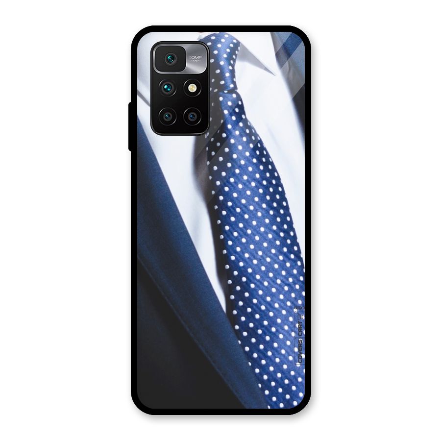 Classy Tie Glass Back Case for Redmi 10 Prime