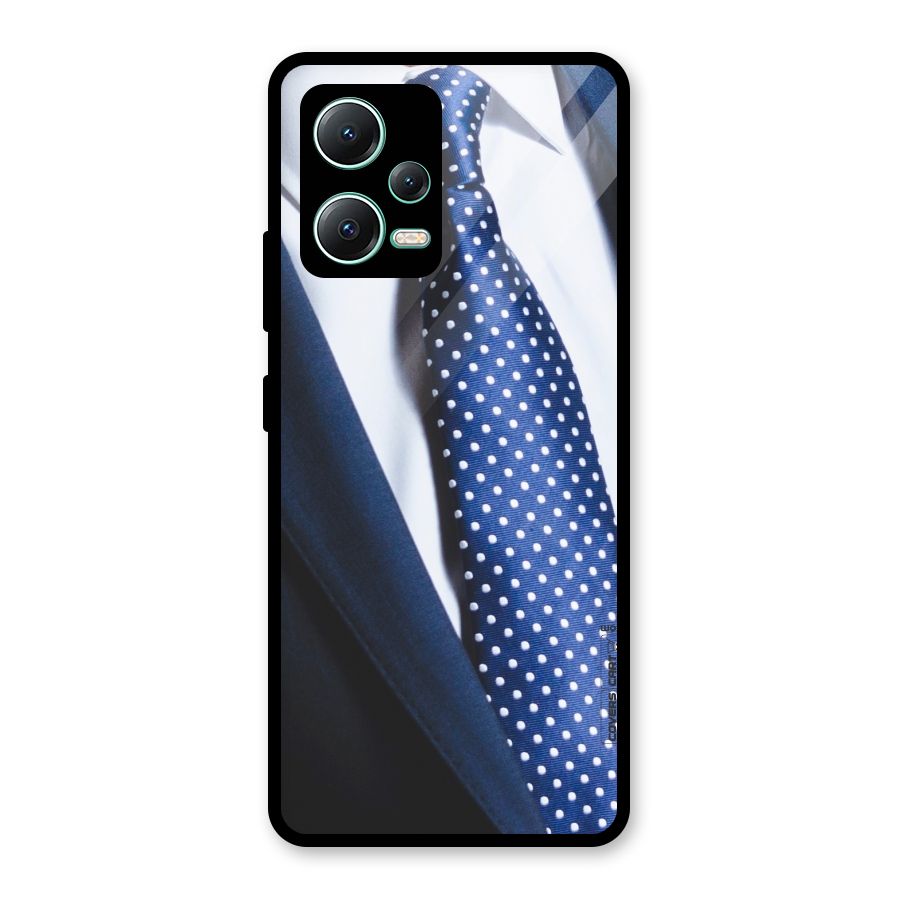Classy Tie Glass Back Case for Redmi Note 12 5G
