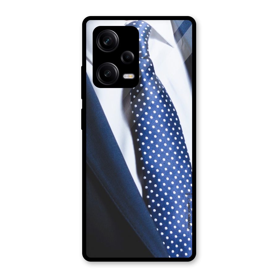 Classy Tie Glass Back Case for Redmi Note 12 Pro