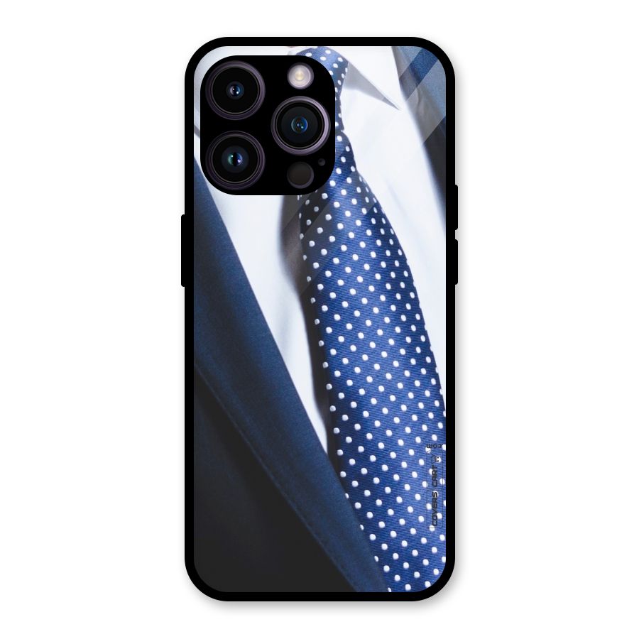 Classy Tie Glass Back Case for iPhone 14 Pro Max