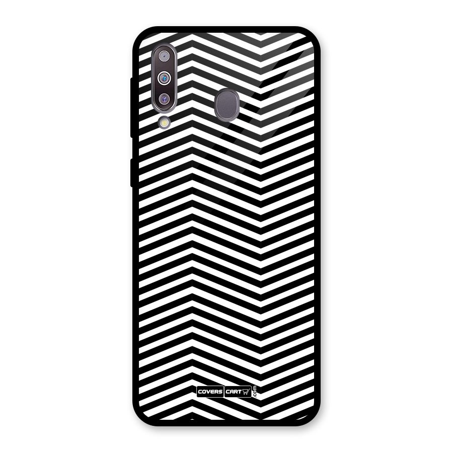 Classy Zig Zag Glass Back Case for Galaxy M30