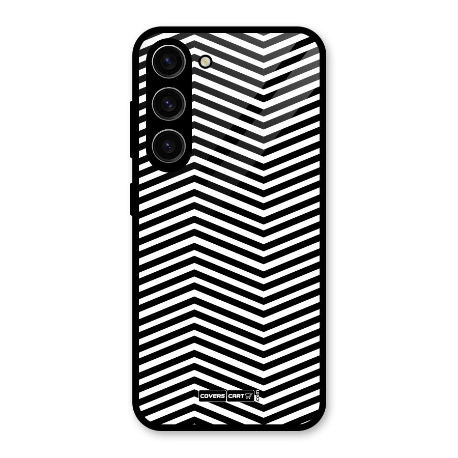 Classy Zig Zag Glass Back Case for Galaxy S23