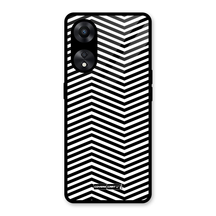 Classy Zig Zag Glass Back Case for Oppo A78