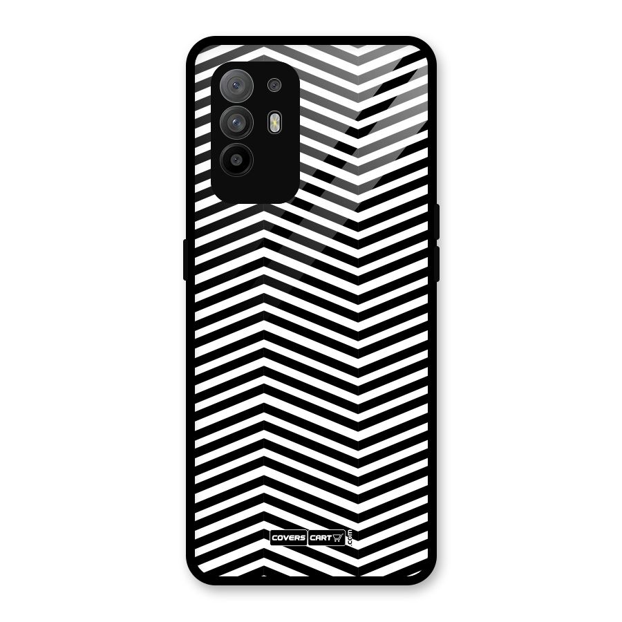 Classy Zig Zag Glass Back Case for Oppo F19 Pro Plus 5G